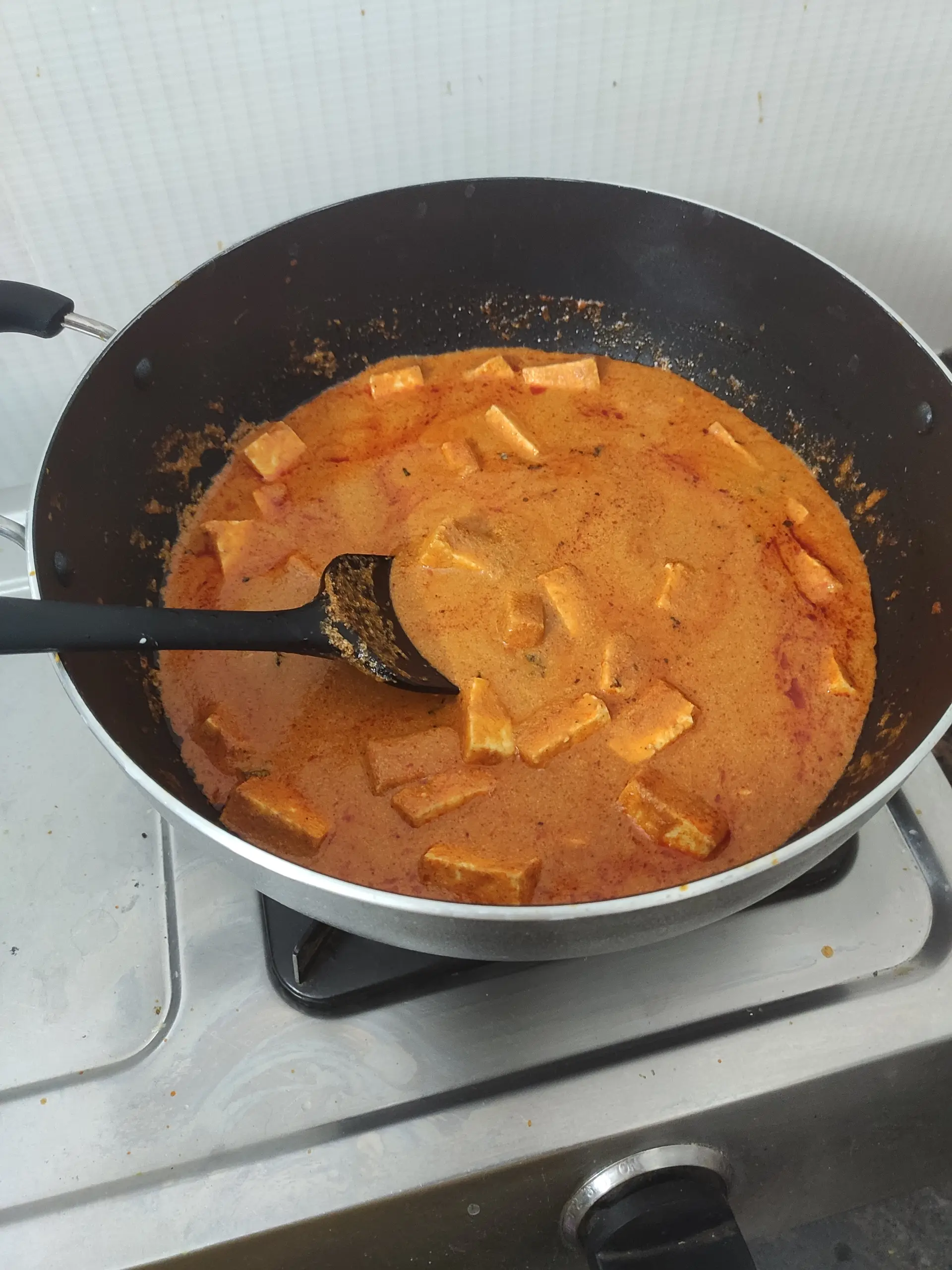 A cook's photo of No Cream Paneer Butter Masala